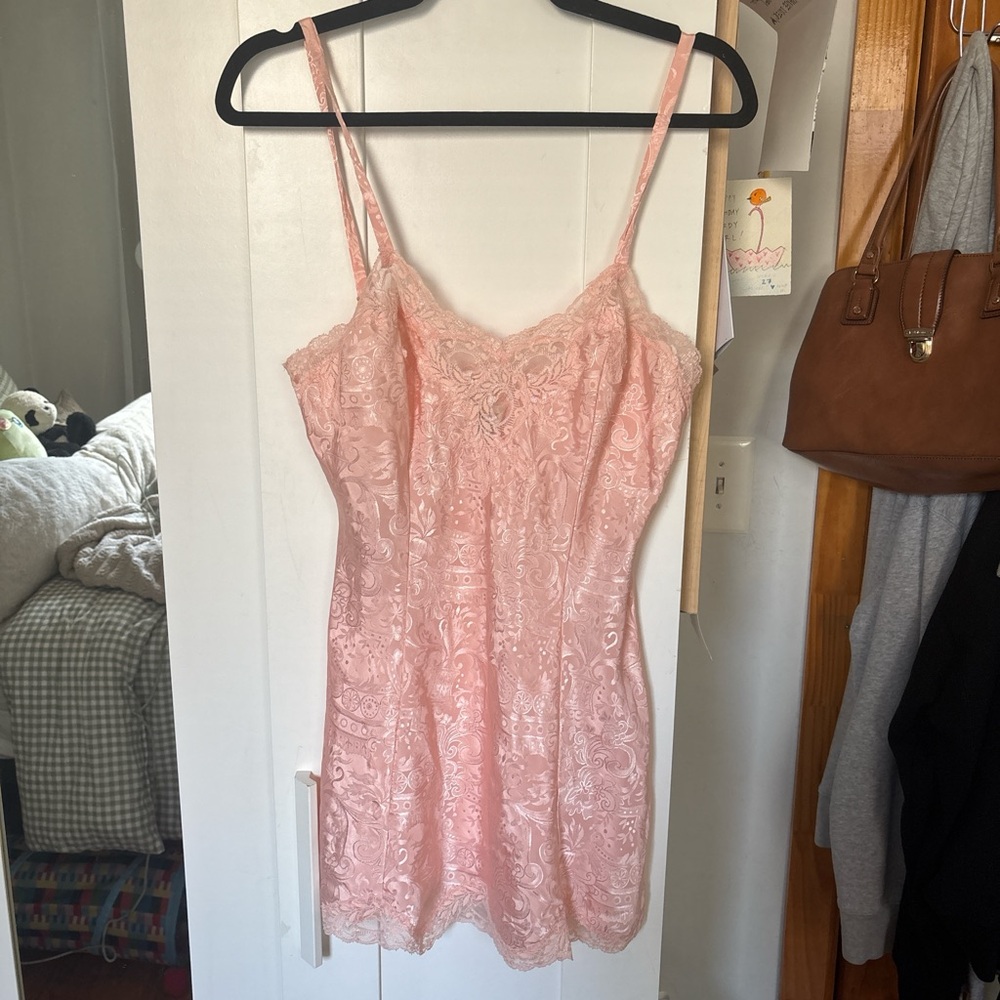 Vintage VS Blush Lace Slip Dress - Picture 3 of 7